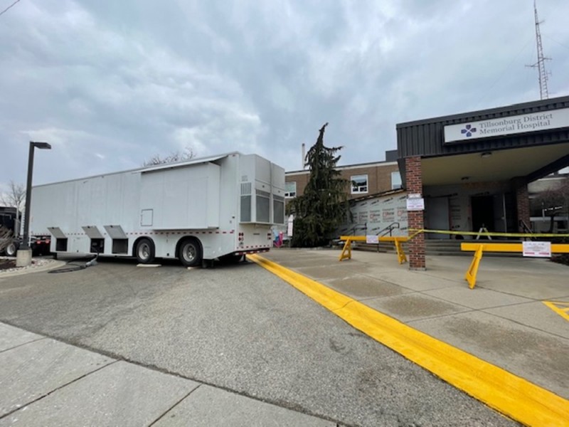 Temporary CT trailer onsite at TDMH 